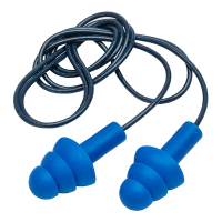 Oordopjes Foam TPR Metaal-Detecteerbaar Met Koord (200 paar - 32 dB - Blauw) SHY00511