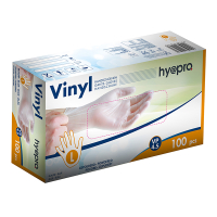 HY@PRO Vinyl handschoenen maat L Gepoederd (4,5 gram, 24 cm, 100 stuks)  SHY00232