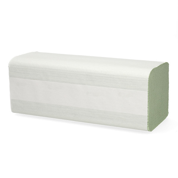 Handdoeken Z gevouwen 2-laags | 15 x 214 doeken | Groen | 123schoon huismerk | Geschikt voor Tork H3 dispenser SDR02115 - 2