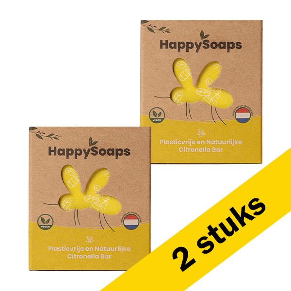 HappySoaps Aanbieding: HappySoaps Anti-Insect Bar | Citronella & Krachtige Munt (4 x 20 gram)  SHA00167 - 1