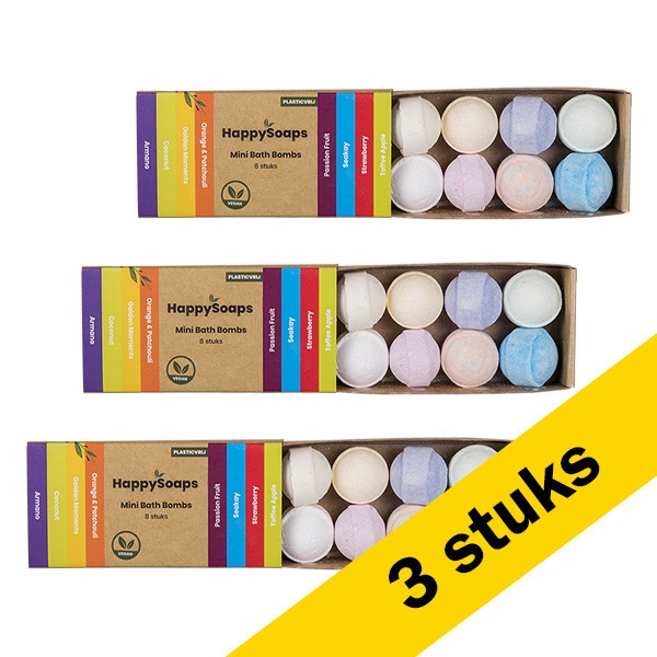 HappySoaps Aanbieding: HappySoaps Bath Bombs | Tropical Fruits | Mini Bruisballen (24 stuks)  SHA00156 - 1