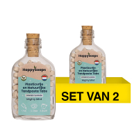 HappySoaps Tandpasta Tabs | Mighty mint | Zonder fluoride (2 flessen - 124 tabs)  SHA00161