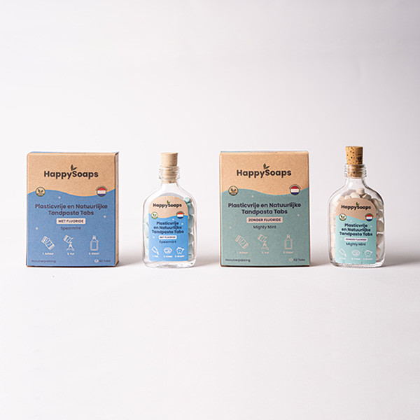 HappySoaps Tandpasta Tabs | Navulling | Mighty Mint | Zonder fluoride (62 tabs)  SHA00164 - 3