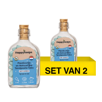 HappySoaps Tandpasta Tabs | Spearmint | Met fluoride (2 flessen - 124 tabs)  SHA00159
