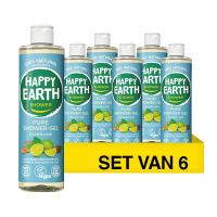 Happy Earth Douchegel Cedar Lime 100% Natural (6 stuks - 300 ml)