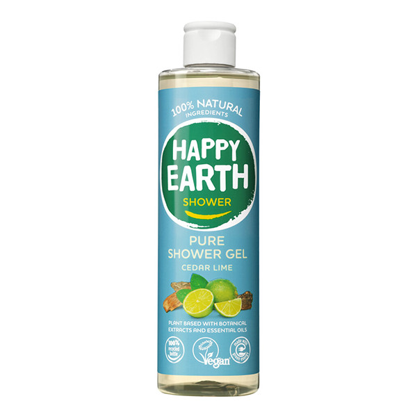 Happy Earth Douchegel Cedar Lime 100% Natural (300 ml) SHA01049 - 1