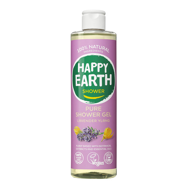 Happy Earth Douchegel Lavender Ylang 100% Natural (300 ml) SHA01053 - 1