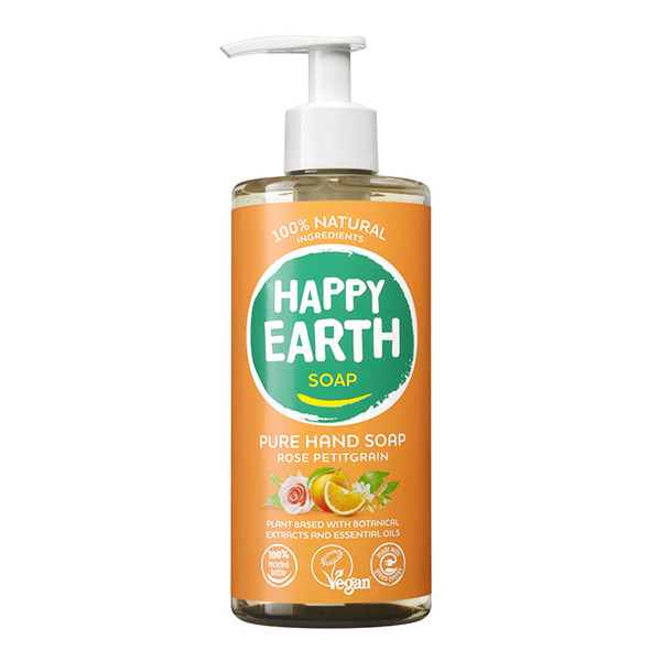 Happy Earth Handzeep Rose Petitgrain 100% Natural (300 ml) SHA01063 - 1