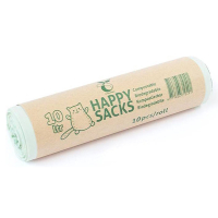 Happy Sacks Vuilniszakken 10 liter | Composteerbaar | 10 stuks | Happy Sacks  SHA00069
