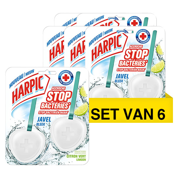 Harpic Aanbieding: 6x Harpic toiletblok Bleek & Limoen Duopack (2 x 40 gram)  SHA00048 - 1