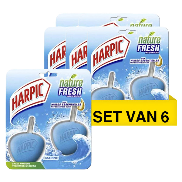 Harpic Aanbieding: 6x Harpic toiletblok Nature Fresh Marine Duopack (2 x 40 gram)  SHA00052 - 1