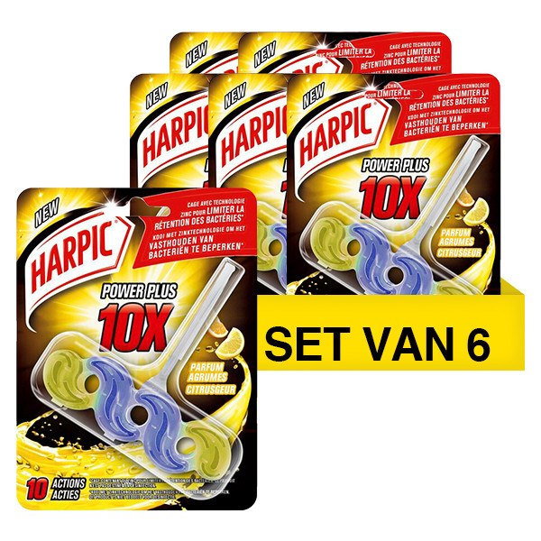 Harpic Aanbieding: 6x Harpic toiletblok Power Plus Citroen (35 gram)  SHA00030 - 1