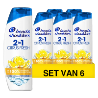 Head-Shoulders Aanbieding: Head & Shoulders Shampoo - Citrus Fresh 2-1 (6 flessen - 400 ml)  SHE00139