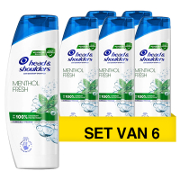 Head &amp; Shoulders Shampoo - Menthol Fresh (6 flessen - 400 ml)