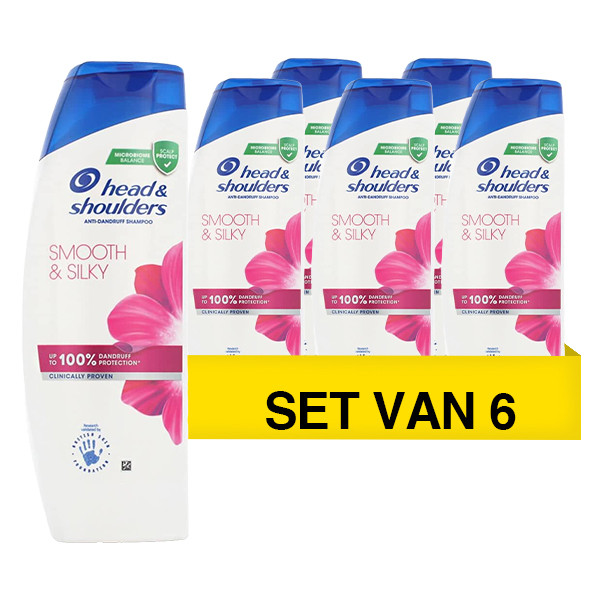 Head-Shoulders Aanbieding: Head & Shoulders Shampoo - Smooth & Silky (6 flessen - 400 ml)  SHE00151 - 1