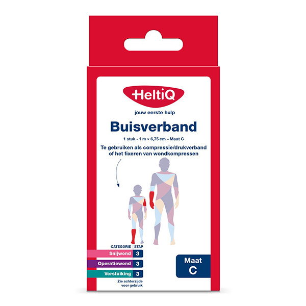 HeltiQ Buisverband Maat C | 1 m x 6,75 cm SHE00222 - 1