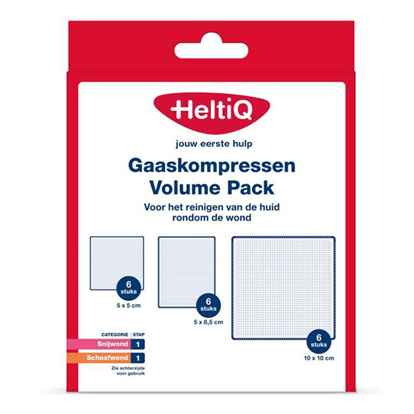 HeltiQ Gaaskompressen Volume Pack (18 stuks) SHE00228 - 1