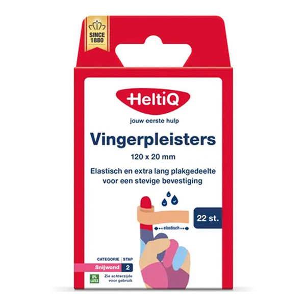 HeltiQ Vingerpleisters | 120 x 20 mm (22 stuks) SHE00238 - 1