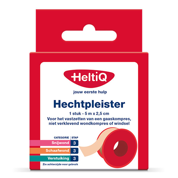 HeltiQ hechtpleister textiel (5 m x 2,5 cm) SHE00110 - 1