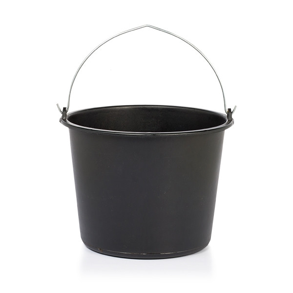 Huishoudemmer zwart 12 liter (123schoon huismerk)  SDR00013 - 1