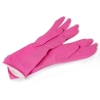 Huishoudhandschoen maat L roze/geel (123schoon huismerk)