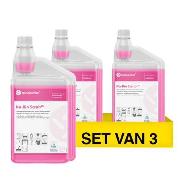 Aanbieding: InnuScience Nu-BioScrub Sanitairreiniger en Ontkalker (3 stuks à 1 liter) SIN01106 - 1