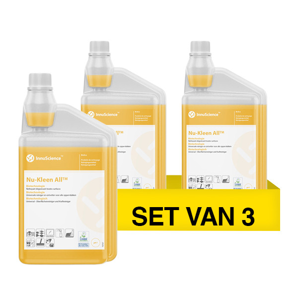 Aanbieding: InnuScience Nu-Kleen All Allesreiniger en Ontvetter | HACCP (3 stuks à 1 liter) SIN01102 - 1