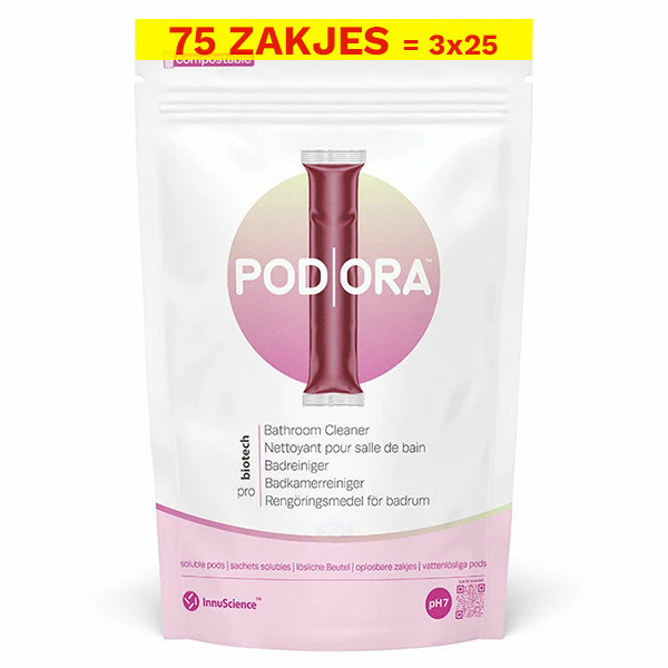 Aanbieding: Innuscience PodOra Badkamer- en Sanitairreiniger pods (3 zakjes à 25 stuks) SPO00035 - 1