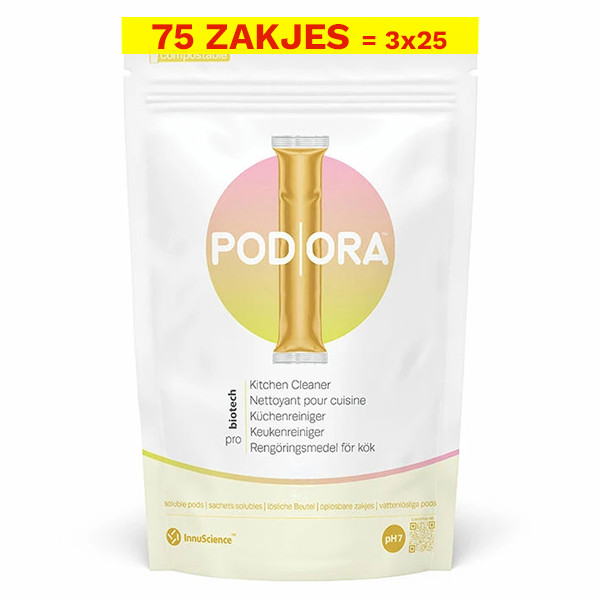 Aanbieding: Innuscience PodOra Keukenreiniger pods (3 zakjes à 25 stuks) SPO00037 - 1