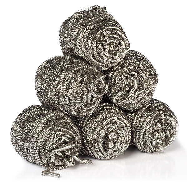 Inox staalspons 20gr | 6 stuks (123schoon huismerk) SDR00028 - 1