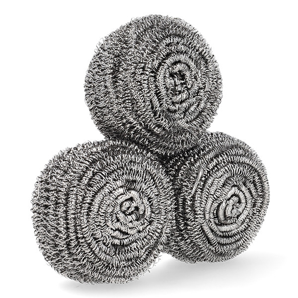 Inox staalspons 40 gr | 3 stuks (123schoon huismerk) SDR06255 - 1
