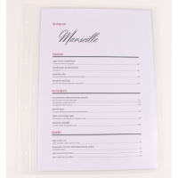 Jalema afwasbare invoegblad menukaart A4 (transparant)  SJA00010