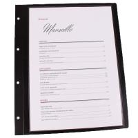 Jalema afwasbare invoegblad menukaart A4 (zwart)  SJA00011