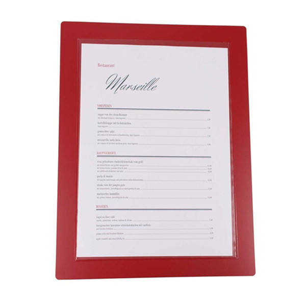 Jalema afwasbare menukaart A4 dubbelzijdig (bordeaux rood)  SJA00006 - 1