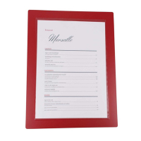 Jalema afwasbare menukaart A4 dubbelzijdig (bordeaux rood)  SJA00006