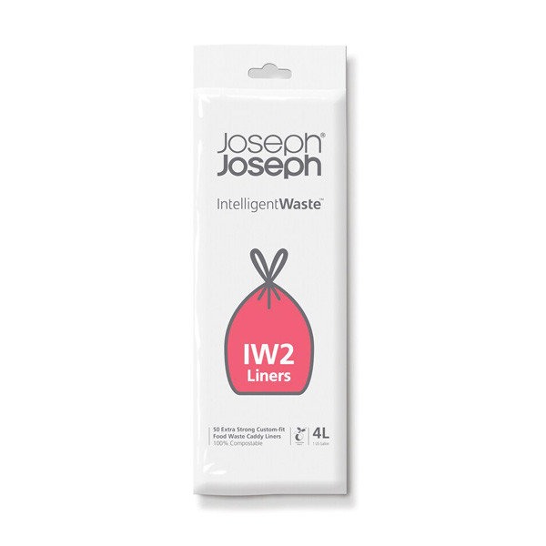 Joseph Joseph Intelligent Waste Vuilniszakken met trekband 4 liter | Wit (50 stuks) SJO00021 - 1
