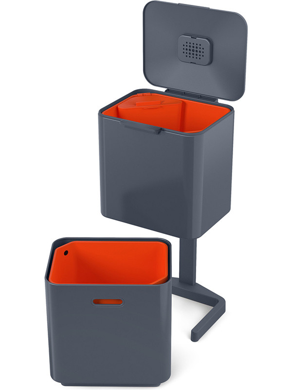 Joseph Joseph Intelligent Waste trio afvalemmer (2 x 30 liter, donkergrijs)  SJO00012 - 2