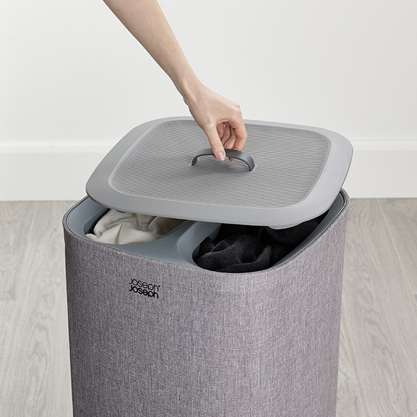 Joseph Joseph Tota wasmand | 60 liter | grijs | 2 compartimenten  SJO00117 - 5