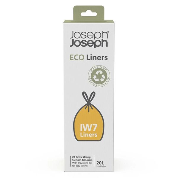 Joseph Joseph Vuilniszakken met trekband 20 liter | 20 stuks | Zwart | Joseph Joseph Eco  SJO00072 - 1