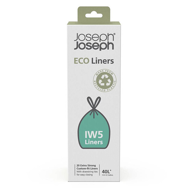 Joseph Joseph Vuilniszakken met trekband 40-60 liter | 20 stuks | Zwart | Joseph Joseph Eco  SJO00069 - 1