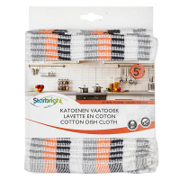 Katoenen vaatdoek 34 x 34 cm 5 stuks (123schoon huismerk) SDR00058