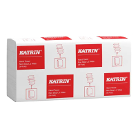 Katrin 61549 Classic W-fold 2-laags Papieren Handdoeken (25 bundels - 3000 vellen)  SKA06128