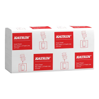 Katrin 95193 Non Stop W-fold 2-laags Papieren Handdoeken (25 bundels - 3375 vellen)  SKA06127
