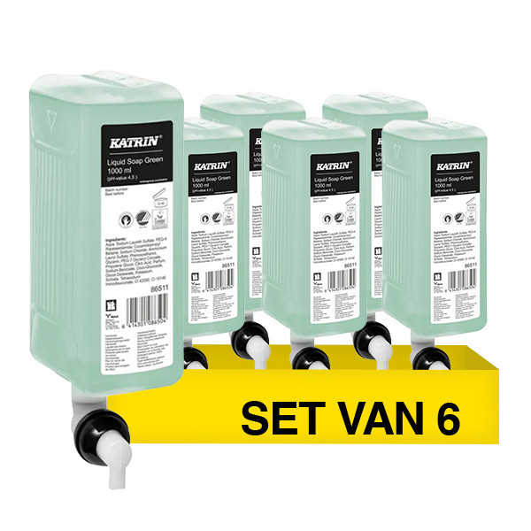 Aanbieding: Katrin Fresh 86511 Vloeibare Zeep (6 stuks à 1000 ml) SKA06234 - 1