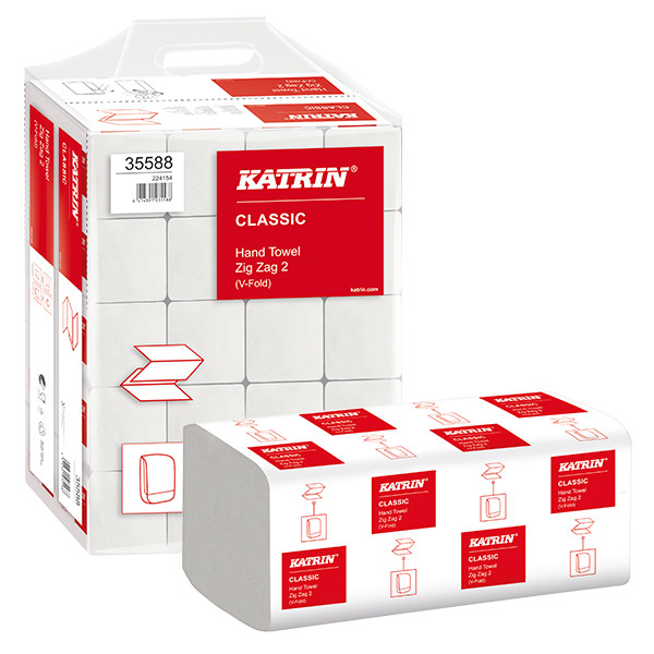Katrin Handdoeken 35588 2-laags | 20 pakken | Katrin Zig Zag 2 V-fold  SKA06007 - 1