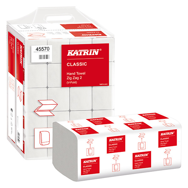 Katrin Handdoeken 45570 2-laags | 20 pakken | Katrin Zig Zag V-fold  SKA06006 - 1