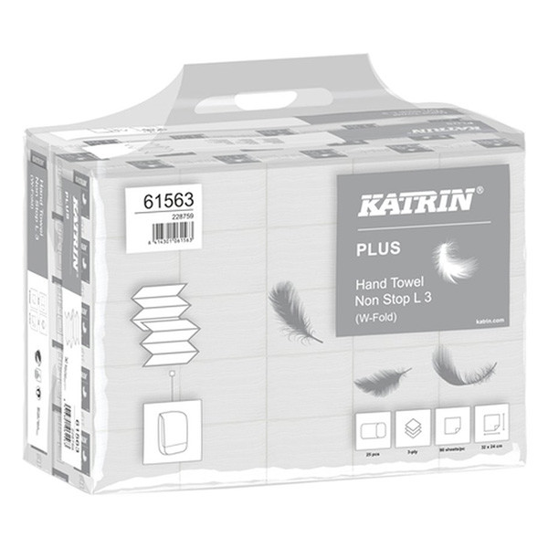 Katrin W-vouw handdoeken 344013 3-laags | 25 pakken | Katrin Plus Non Stop  SKA06047 - 1