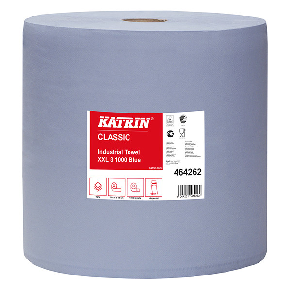 Katrin XXL Poetsrol 64262 3-laags | 1 rol | Blauw | Katrin Classic  SKA06025 - 1