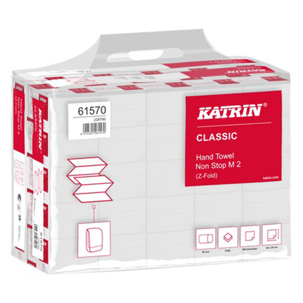 Katrin Z-vouw handdoeken 345256 2-laags | 25 pakken | Katrin Classic One Stop  SKA06048 - 1