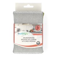 Keukenspons 1,5x12,5x9cm | 3 stuk (123schoon huismerk) SDR07316